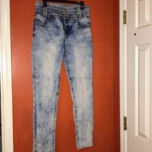 Women blue jeans